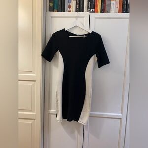 Elegant Black and White Dress